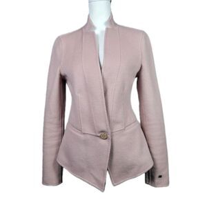 Soia & Kyo Malou Pink Wool Blend Jacket Womens XS Quiet Luxury Minimalist